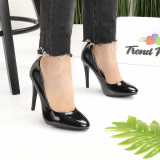 Pantofi Cu Toc De Dama 1491 Negri, Negru