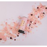 Tun de Confetti, Cyrax, Best Wishes 11 x 4 cm, Model Buline din Hartie si Folie, Roz