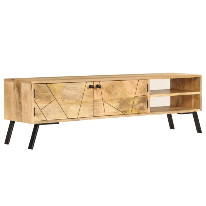 vidaXL Comodă TV, lemn masiv de mango, 140 x 30 x 40 cm 246154