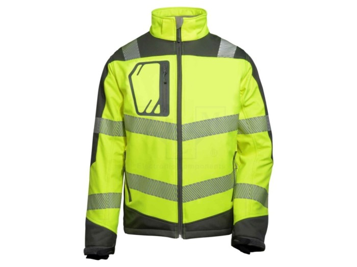 Bluză softshell galben-gri fluorescent M