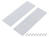 Obturator Argintiu pentru Profil LED, 2 Bucăți, Oțel 33.4x105.7x2mm