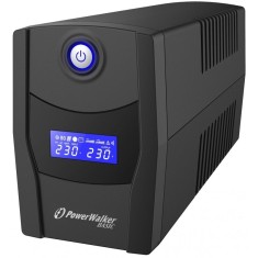 UPS line interactiv Powerwalker, afisaj LCD, 2 x Schuko, baterie 12 V / 7.2 Ah, 800 VA, 480 W foto