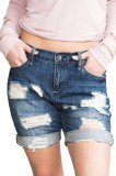 D294-444 Pantaloni scurti accesorizati cu taieturi