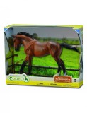 Figurina in cutie Iapa Thoroughbred Bay pictata manual WB Collecta