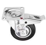 Roata pivotanta cu frana Detoolz, cauciuc, 100x27 mm (CF G01)