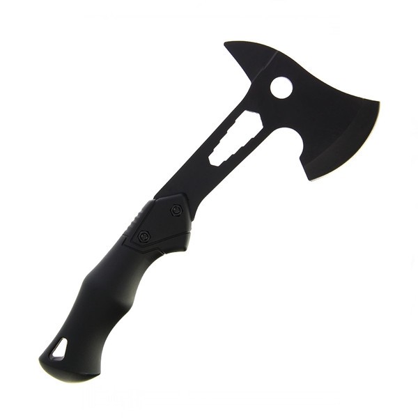 Topor multifunctional, IdeallStore&reg;, negru, 30 cm, teaca inclusa