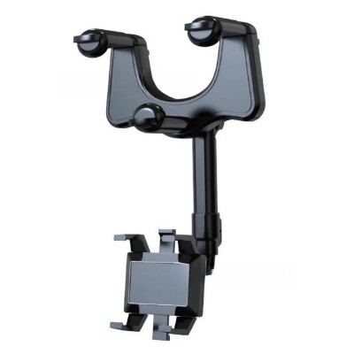 Suport auto Flippy cu atasare la oglinda retrovizoare, model Y611, rotativ 360 de grade și retractabil, multifuncțional, compatibil cu toate telefoane foto