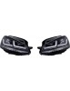 Set 2 faruri LED pentru VW Golf VII (2012-2016) Negru LEDriving Xenon / pozitie Halogen Osram