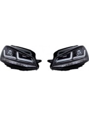 Set 2 faruri LED pentru VW Golf VII (2012-2016) Negru LEDriving Xenon / pozitie Halogen Osram