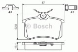 Set placute frana,frana disc VW POLO (9N) (2001 - 2012) BOSCH 0 986 494 621