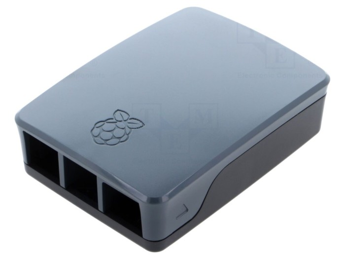 Carcasă Raspberry Pi 4 Neagră/Gri