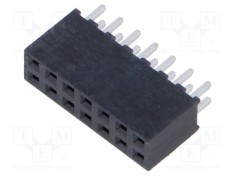 Conector şiruri pini mamă PIN 14 2mm aurit THT soclu drept SAMTEC