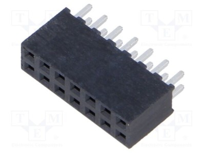 Conector şiruri pini mamă PIN 14 2mm aurit THT soclu drept SAMTEC foto