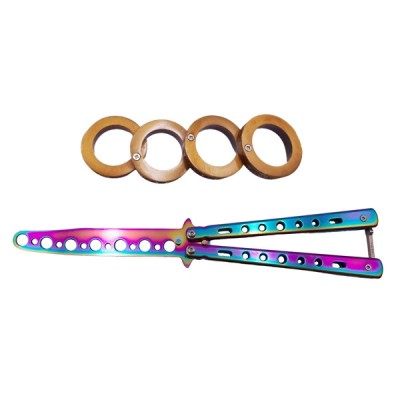 Set Briceag de antrenament si Rozeta extensibila, IdeallStore&amp;reg; otel, 22.5 cm, multicolor foto
