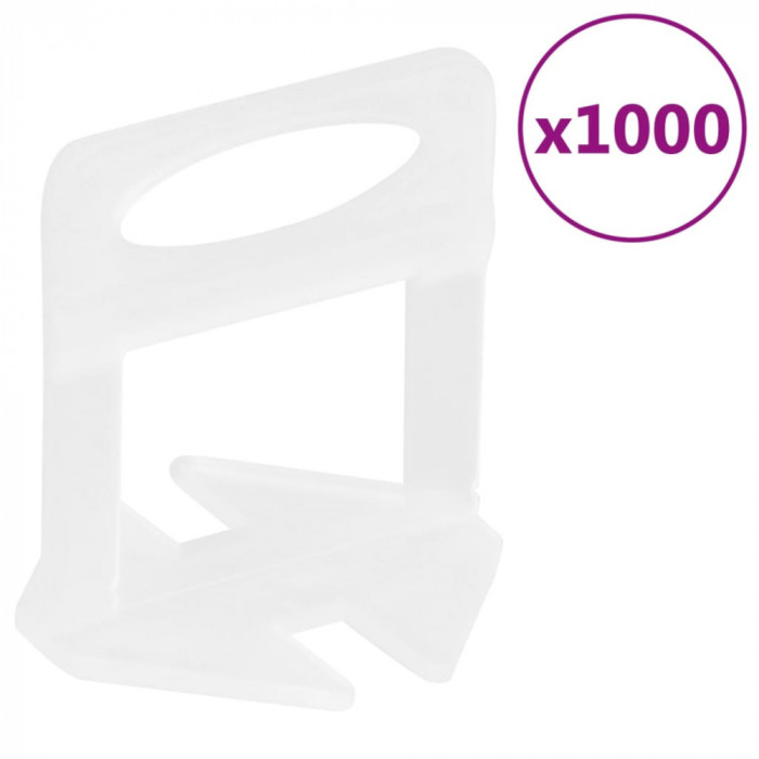 vidaXL Cleme de nivelare a plăcilor 1000 buc 1,5 mm