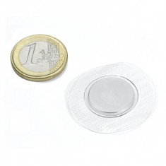 Magnet neodim disc pentru cusut Ø18&#215;2 mm, cu PVC circular