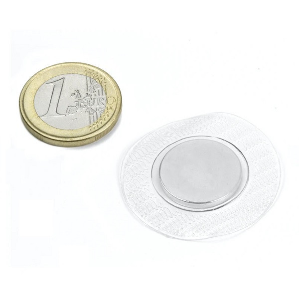Magnet neodim disc pentru cusut &Oslash;18&amp;#215;2 mm, cu PVC circular