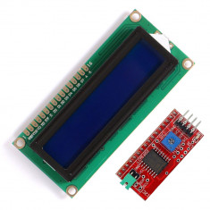 Display LCD 1602 albastru + adaptor I2C OKY4005 foto