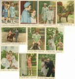 NI841 Nos enfants royaux, deuxi&egrave;me s&eacute;rie, 10 sujets diff&eacute;rents, Editi&eacute; et offert par C&ocirc;te d&rsquo;Or, Le bon chocolat belge, set complet