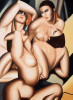 Nuduri - pictura Art Deco ulei pe panza REST13, Nud
