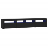 Cumpara ieftin Dulap TV cu lumini LED, negru, 210x35x40 cm