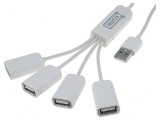 Hub USB 2.0 cu 4 Porturi USB A Plug and Play și Hot Swap