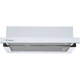 Hota telescopica incorporabila Candy CBT60RWG, Putere de absorbtie 402 mc/h, 2 Viteze, LED, 60 cm, Sticla alba