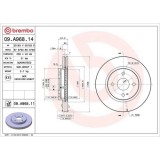Set disc frana Mazda 2 (De Dh) 07.07-06.15, Fata, 258X23mm, ventilat, BREMBO