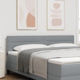 VidaXL Tăblie de pat design linii, gri deschis, 180 cm, textil