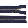 Fermoar metalic detasabil Crisalida, lungime 80 cm, Bleumarin
