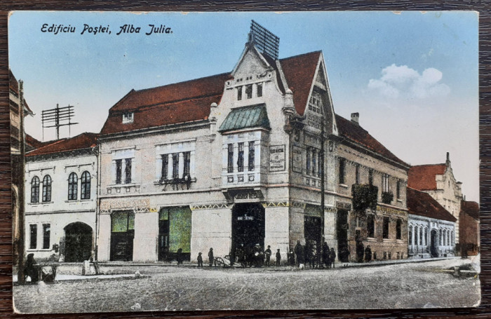 (215) CARTE POSTALA ROMANIA - ALBA IULIA - EDIFICIU POSTEI