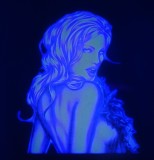 Cumpara ieftin Sticker transparent cu imagine uv invizibila fluorescenta - Shooter