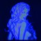 Sticker transparent cu imagine uv invizibila fluorescenta - Schelet