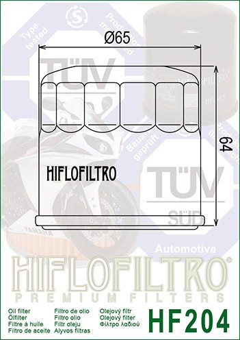 Filtru Ulei HF204 Racing Hiflofiltro Arctic Cat Honda Kawasaki MV Agusta Triumph Cod Produs: MX_NEW HF204RC