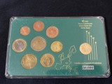 Euro set - Austria 2002 + 5 groscheni 1978 , 9 monede UNC