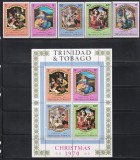 Trinidad Tobago 1970 - Crăciun - Picturi ale unor maeștri vechi - Titian, Morando, s.a., Colita, MNH