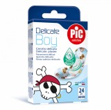 Plasturi piele sensibila PIC SOLUTION DELICATE BOY pentru copii 19x72mm cu