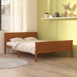 VidaXL Cadru de pat, maro miere, 120x200 cm, lemn masiv de pin