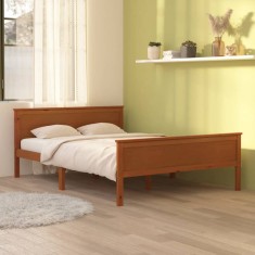 vidaXL Cadru de pat, maro miere, 160x200 cm, lemn masiv de pin 322192