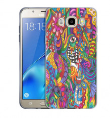 Husa Samsung Galaxy J5 2016 J510 Silicon Gel Tpu Model Psychedelic Draw foto