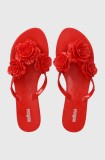 Melissa slapi MELISSA HARMONIC SPRINGTIME AD femei, culoarea rosu, cu toc plat, M.35704.T130