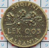 Albania 0.05 leke 1940 - km 27 - A032, Europa