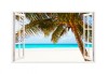 Sticker decorativ, Ocean 3D, 85 cm, 166STK, natura si peisaje