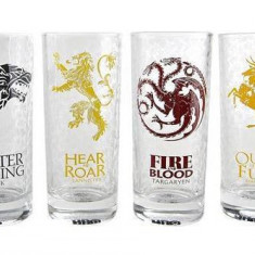 Set 4 pahare - Game Of Thrones - All Houses Glass | Half Moon Bay