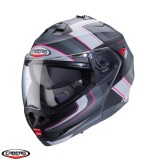 Cumpara ieftin Casca modulabila pentru scuter - motocicleta (flip-up) Caberg model Duke X SV Tour G5 negru/fuchsia (roz)/antracit mat Pinlock ready &ndash; lentila Pinlock