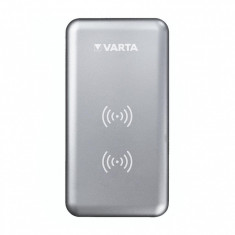 Incarcator Wireless Varta Dual Coil, Fast Wireless, 10W, Argintie