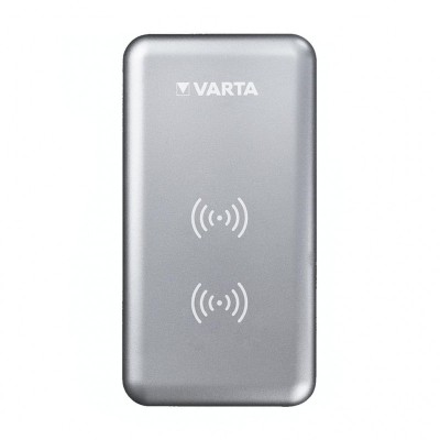 Incarcator Wireless Varta Dual Coil, Fast Wireless, 10W, Argintie foto