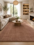 Cumpara ieftin Covor Premium Belgian Soft Rimini 80x150 cm, Maro/Bej, Fir 22mm, Poliester Reciclat, Antialergic, Lavabil