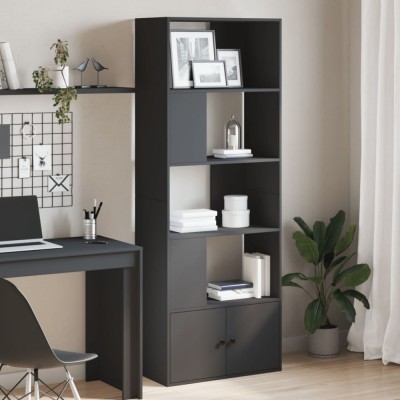 vidaXL Bibliotecă, negru, 70x36x189 cm, lemn prelucrat 3295318 foto