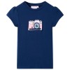 Tricou pentru copii, bleumarin, 128, vidaXL